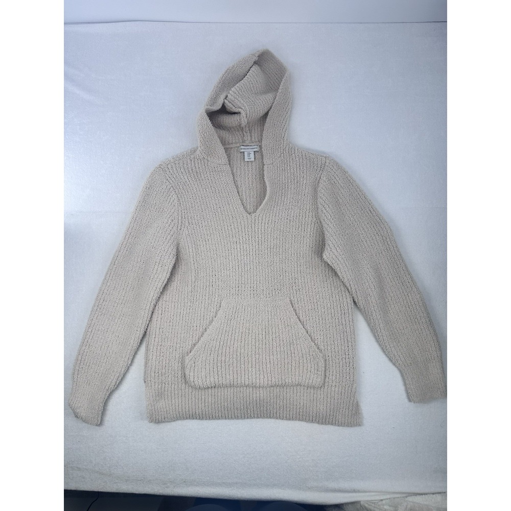 Cupcakes and Cashmere Soft Split Neck Hooded Pullover Sweater Size M